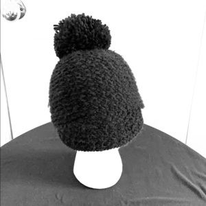 Nine West Bibbed Hat with Puff Ball on Top